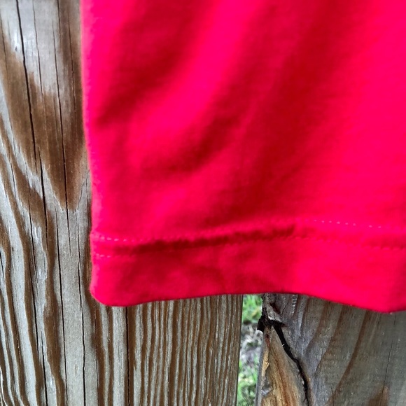 George Tee Solid Red Shirt Top Sz. Large - Picture 3 of 7